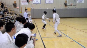 Senior captain Andy Yeung fencers Francis Lewis foilist. Photo by Rebekah Jones