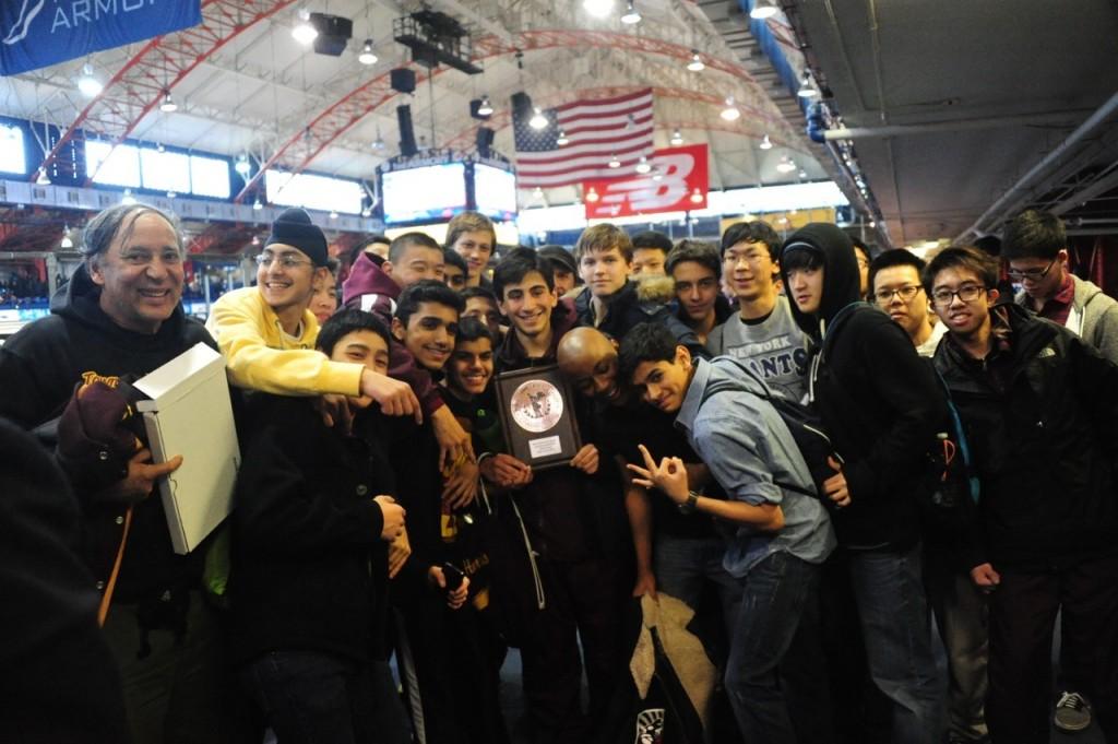 Last seasons boys indoor team at Queens Champs.  Photo by Ed Yaker