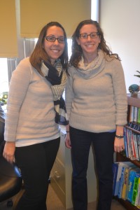 Ms. Skoda and Ms. Singer experienced the typical day of a Harrisite.