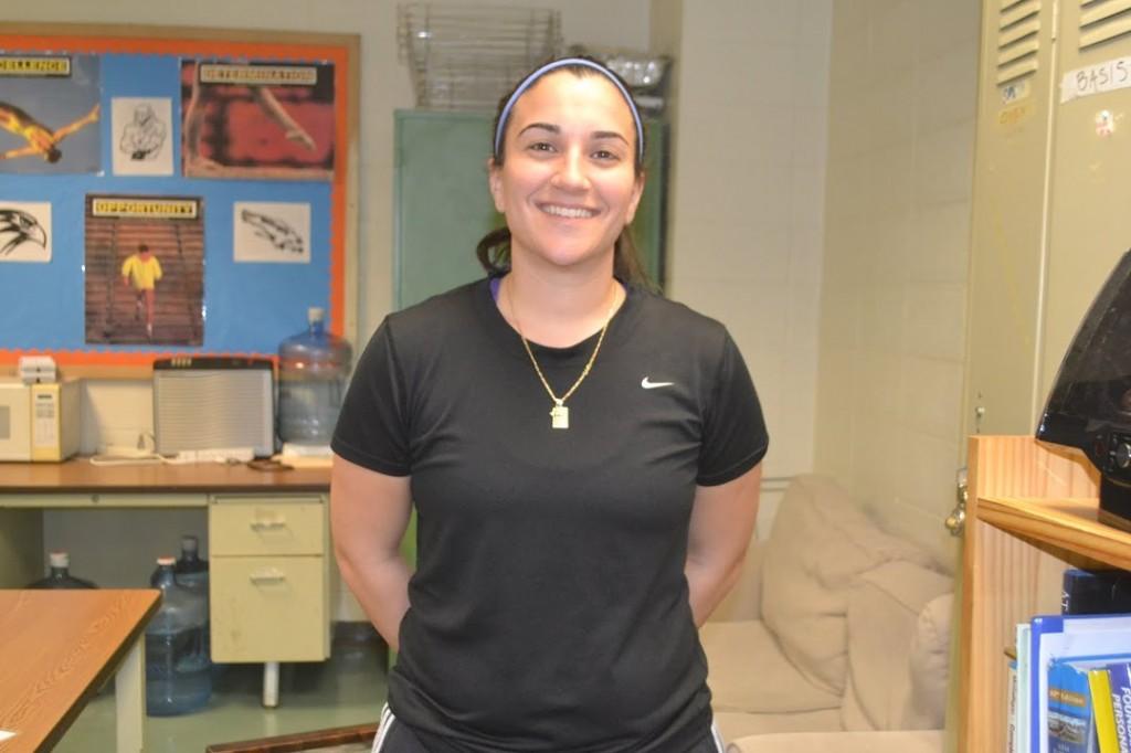 Girls junior varsity basketball coach and new softball coach Nicole Fountoulis. Photo by Fran Horowitz.